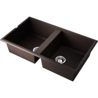 Кухонная мойка Omoikiri Tedori 86-2-DC Tetogranit/темный шоколад 4993928