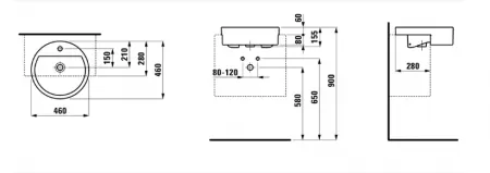 Умывальник Laufen Living City 8134310001041 46x46x15