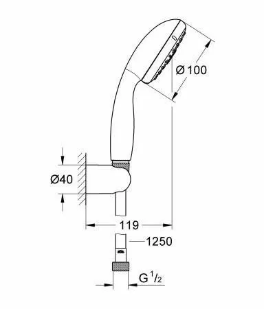 Душевой гарнитур Grohe New Tempesta 100 27799001