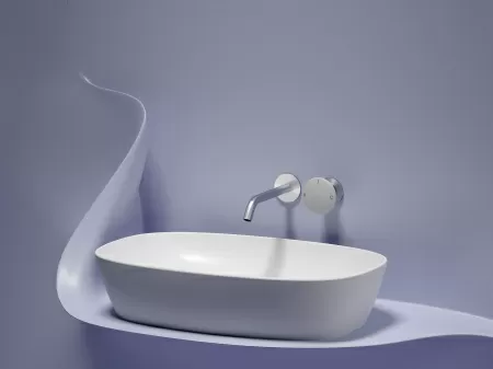 Умывальник чаша накладная овальная Ceramicanova Element 600*380*138мм, Белый матовый, CN6049MW