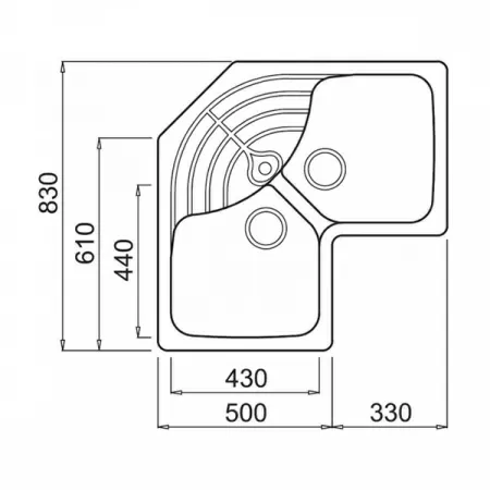 Кухонная мойка Elleci Master Corner G52 Bianco Pietra LGMCOR52