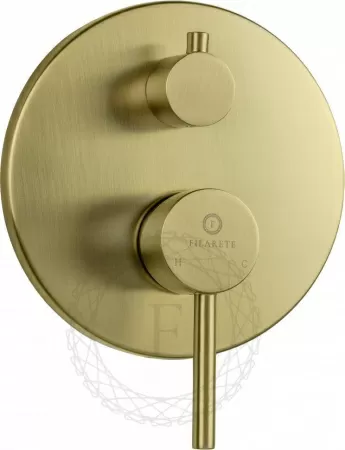Душевая система скрытого монтажа FILARETE Roun FL1023 (Матовое золото)