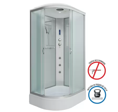 Душевая кабина Niagara Classic NG-2310-14LBKG (120х80х200) высокий поддон(40см),стекло матовое