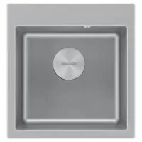 Мойка Paulmark KANTE 50 PM105152-GRM 520х510х200 мм, IT-GRANIT, серый металлик
