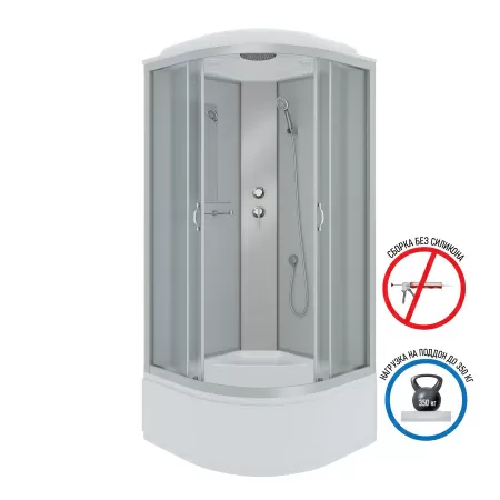 Душевая кабина Niagara Classic NG-2307-14 (80х80х215) высокий поддон(40см),стекло матовое