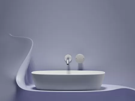 Умывальник чаша накладная овальная Ceramicanova Element 600*380*138мм, Белый матовый, CN6049MW