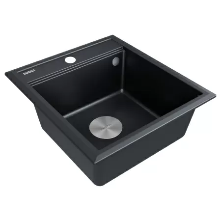 Мойка Paulmark STEPIA 45 PM114651-BLM 510х460х200 мм, IT-GRANIT, черный металлик