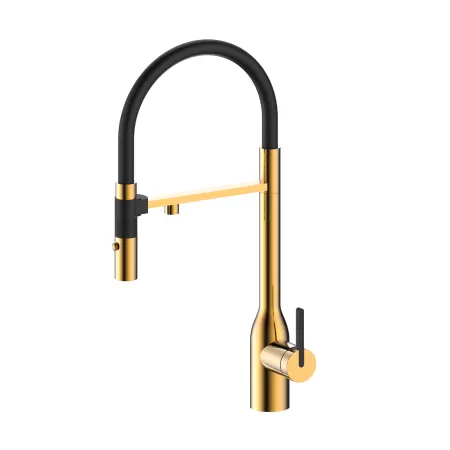 Смеситель для кухни Paulmark MAGNETO ONE Ma213188-BG, брашированное золото
