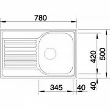 Мойка BLANCO TIPO 45 S Compact матовая (207830+214381-1)