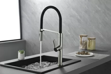 Смеситель для кухни Paulmark Barrel Ba214029-BS, брашированная нержавеющая сталь