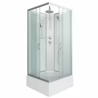 Душевая кабина Niagara Classic NG-1108-14BKT (90х90х210) средний поддон(26см),стекло матовое,4 места с полкой