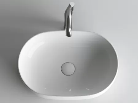 Умывальник чаша накладная овальная Ceramicanova Element 600*415*135мм, Белый, CN6047