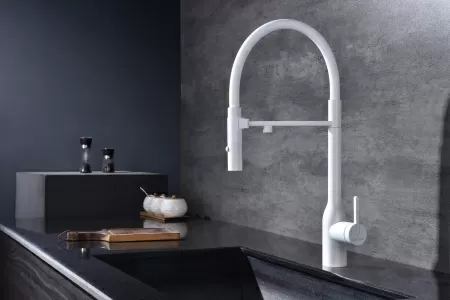 Смеситель для кухни Paulmark MAGNETO ONE Ma213188-WH, белый