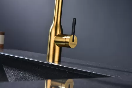 Смеситель для кухни Paulmark MAGNETO ONE Ma213188-BG, брашированное золото