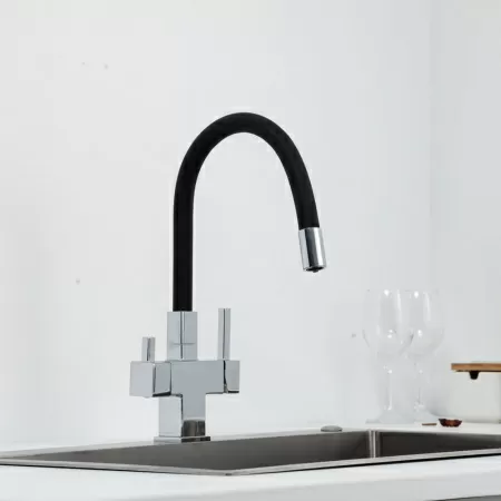 Смеситель для кухни с гибким изливом и подключением фильтра GAPPO G4395-30, хром
