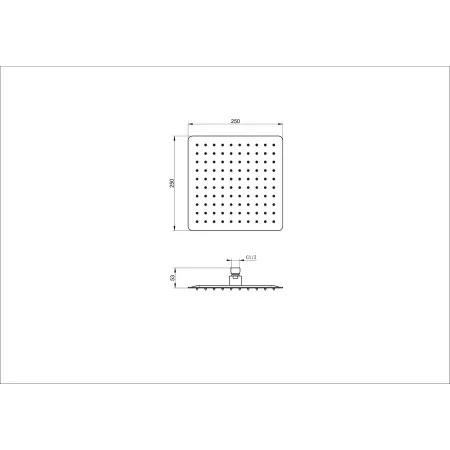 Верхний душ WONZON & WOGHAND, Черный матовый (WW-88DP06-MB)