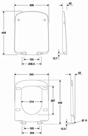 Сиденье с крышкой Kolo Nova Pro M30117000