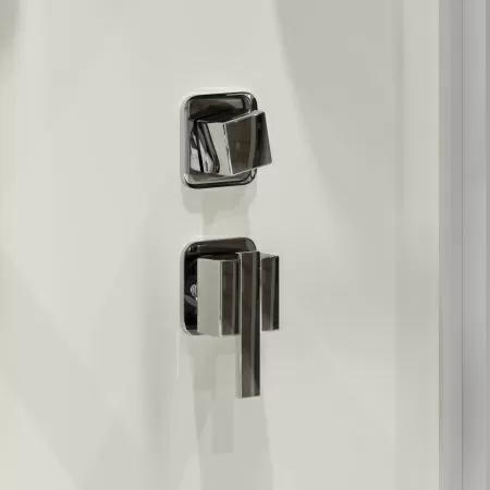 Душевая кабина Niagara Standart ST100/80/15Q/BK (100х80х200) прямоугольник,поддон 15см,распашная,проф.белый,без крыши