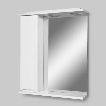 Зеркальный шкаф AM.PM Like M80MPL0651WG с подсветкой 65 см, левый, белый глянец