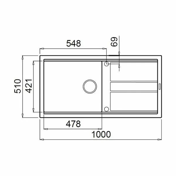 Кухонная мойка Elleci Best 480 M70 Ghisa LMB48070