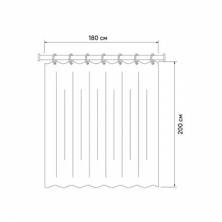 Шторка для ванной IDDIS Basic 341P20Ri11 200х180