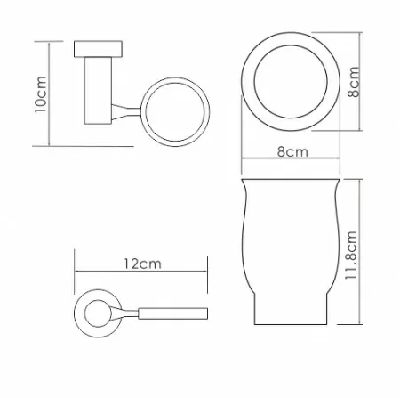 Стакан для зубных щеток WasserKRAFT K-24228