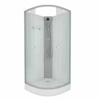 Душевая кабина Niagara Eco E90/13/MT/BK (90х90х200) низкий поддон(13см),стекло матовое,3 места
