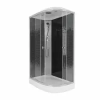 Душевая кабина Niagara Eco NG-4512-14L BLACK (120х80х215) низкий поддон(13см),стекло мозаика,3 места
