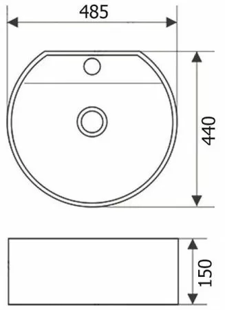 Умывальник Roxen Birma 570110 485х440х150