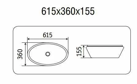 Раковина накладная CeramaLux 7811ASJ