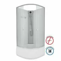 Душевая кабина Niagara Eco E80/40/MT/BK (80х80х195) высокий поддон(40см),стекло матовое,4 места