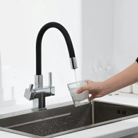 Смеситель для кухни с гибким изливом и подключением фильтра GAPPO G4395-30, хром