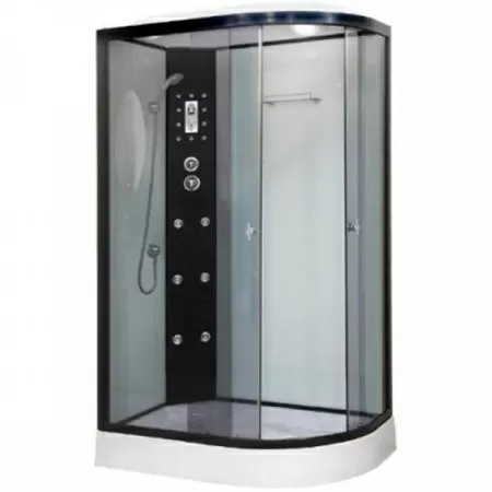 Душевая кабина Niagara Ultra 120x80 NG-1903-01L низкий поддон, стекло тонированное, профиль черный, левая