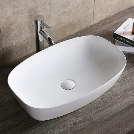 Раковина CR0063 накладная, белая, прямоугольная 600х385х135 Ceruttispa