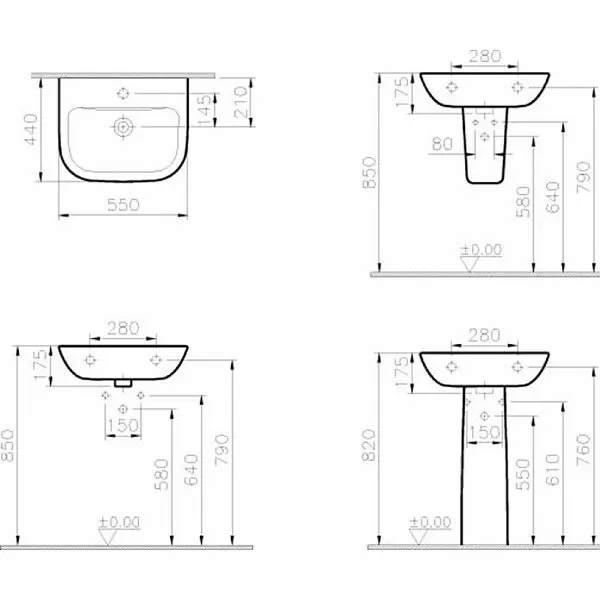 Пьедестал для раковины VitrA S20 5529B003