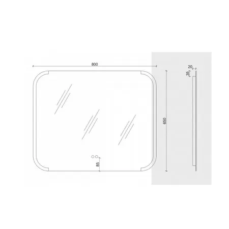 Зеркало Maretti Florenza FL148065P14EL 80x65 см