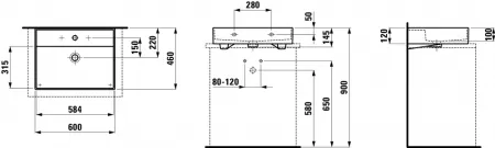 Умывальник Laufen Kartell by 8163337591041 60x46x14.5