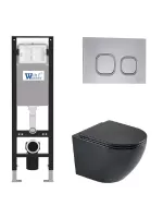 Комплект инсталляции с унитазом Weltwasser AMBERG 350 + MERZBACH 043 MT-BL + AMBERG RD-CR