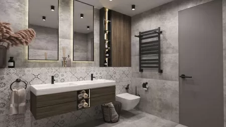 Полотенцесушитель Ariano Майами 100х50 Black с полкой