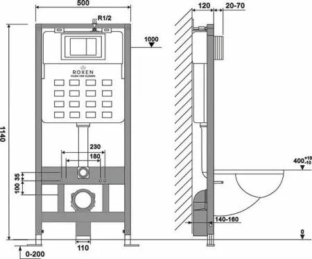 Комплект инсталляции 6 в 1 Roxen StounFix Slim 550013