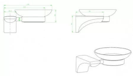 Мыльница CeramaLux Monelli 70004