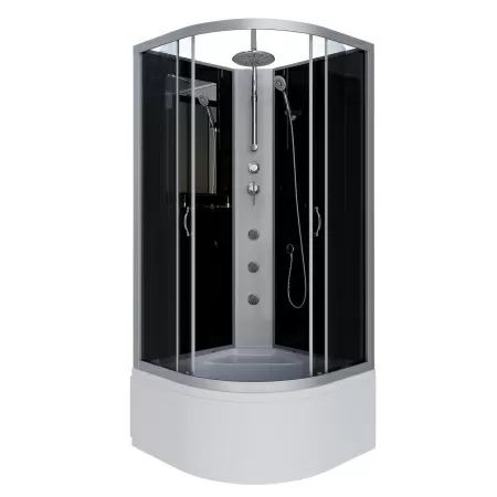 Душевая кабина Niagara Classic NG-2507-14BKTG (80х80х210) высокий поддон(40см),стекло тонированное