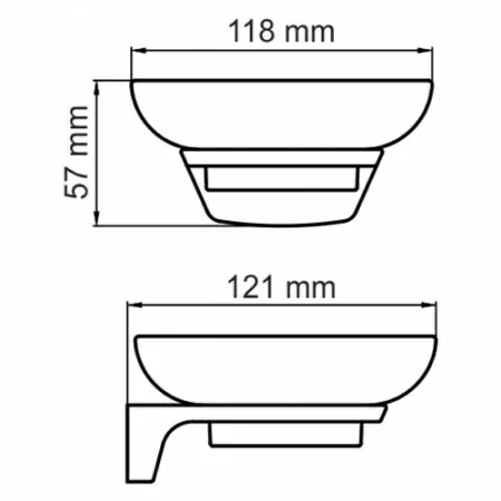 Комплект аксессуаров для ванной комнаты WasserKRAFT Wiese (подстаканник, мыльница, дозатор)