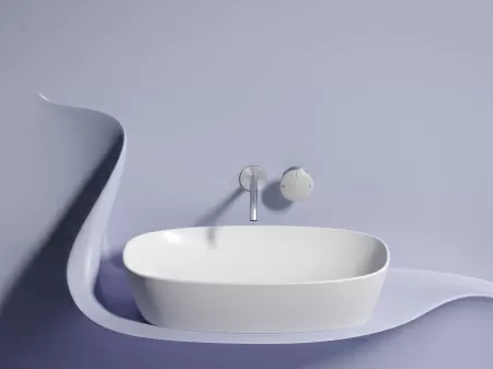 Умывальник чаша накладная овальная Ceramicanova Element 600*380*138мм, Белый матовый, CN6049MW