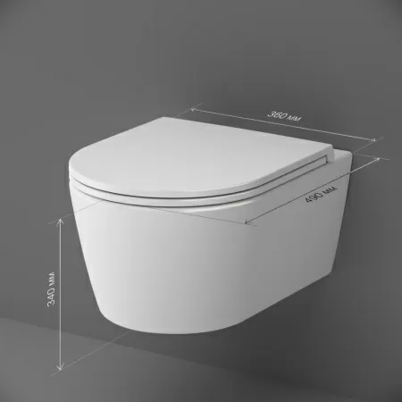 C8F1700SC Func подвесной унитаз 49 см FlashClean с сиденьем микролифт
