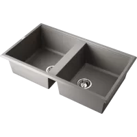 Кухонная мойка Omoikiri Tedori 86-2-GR Tetogranit/leningrad grey 4993572