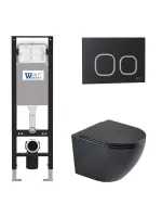 Комплект инсталляции с унитазом Weltwasser AMBERG 350 + MERZBACH 043 MT-BL + AMBERG RD-BL