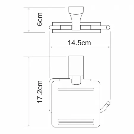 Держатель туалетной бумаги WasserKRAFT Leine K-5025W