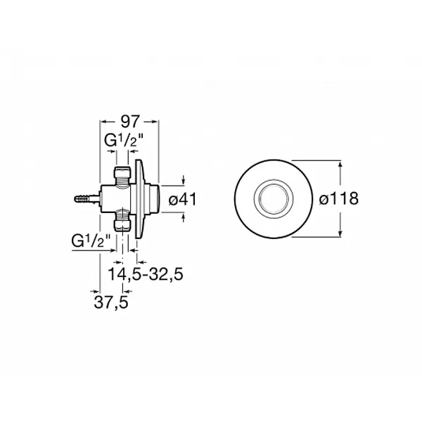 Кран для писсуара внут.подвод Roca Sprint-N 5A9024C00