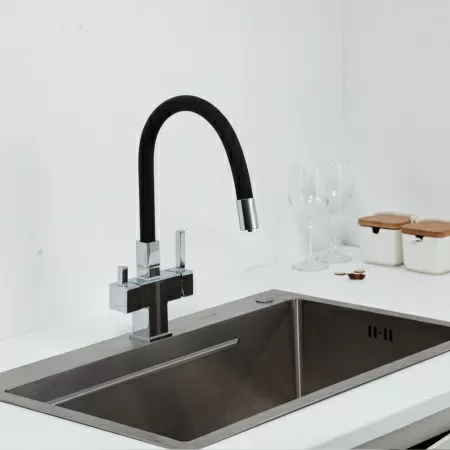 Смеситель для кухни с гибким изливом и подключением фильтра GAPPO G4395-30, хром